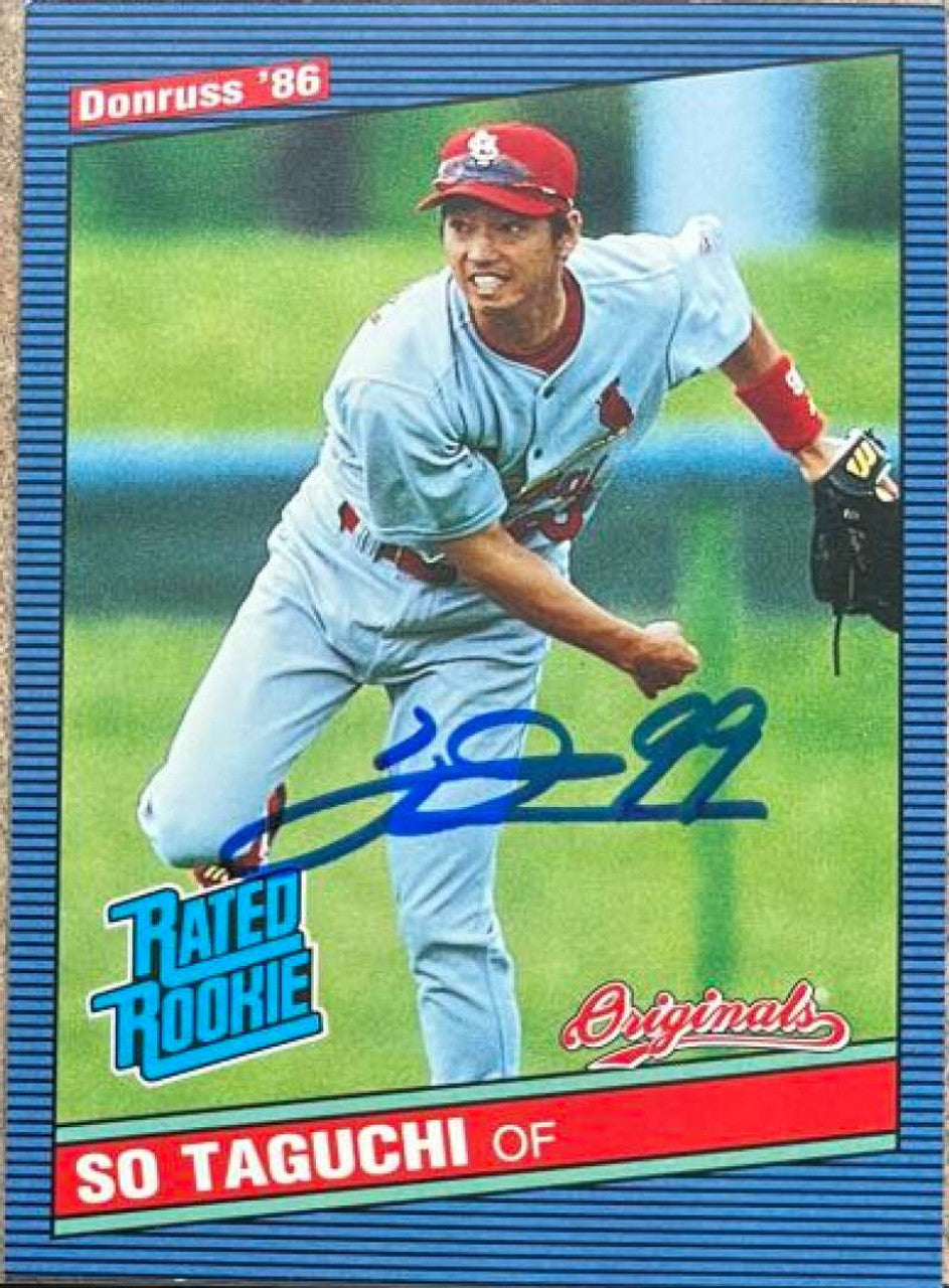 So Taguchi Signed 2002 Donruss Originals 1986 Style Baseball Card - St Louis Cardinals