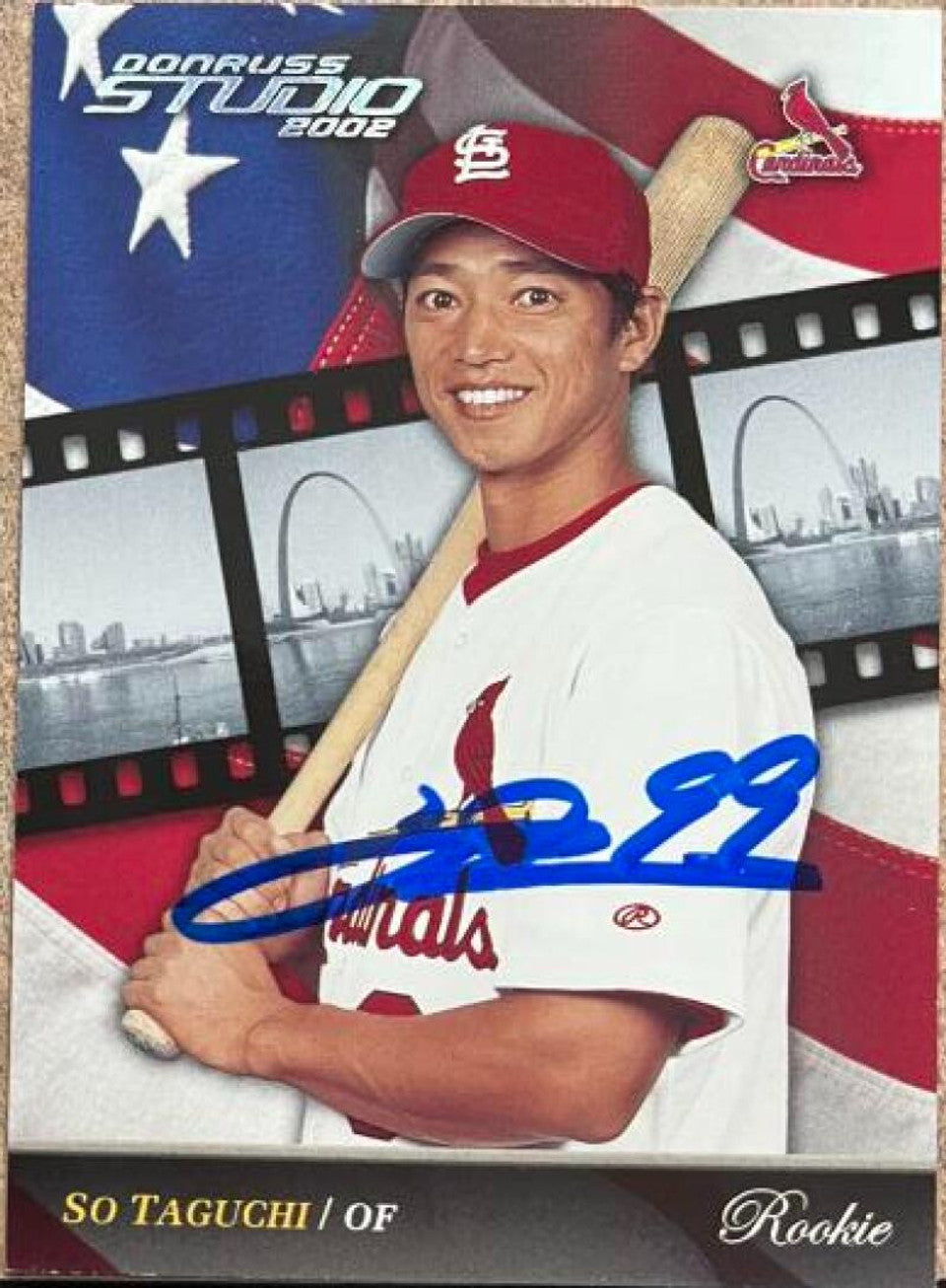 So Taguchi Signed 2002 Donruss Studio Baseball Card - St Louis Cardinals