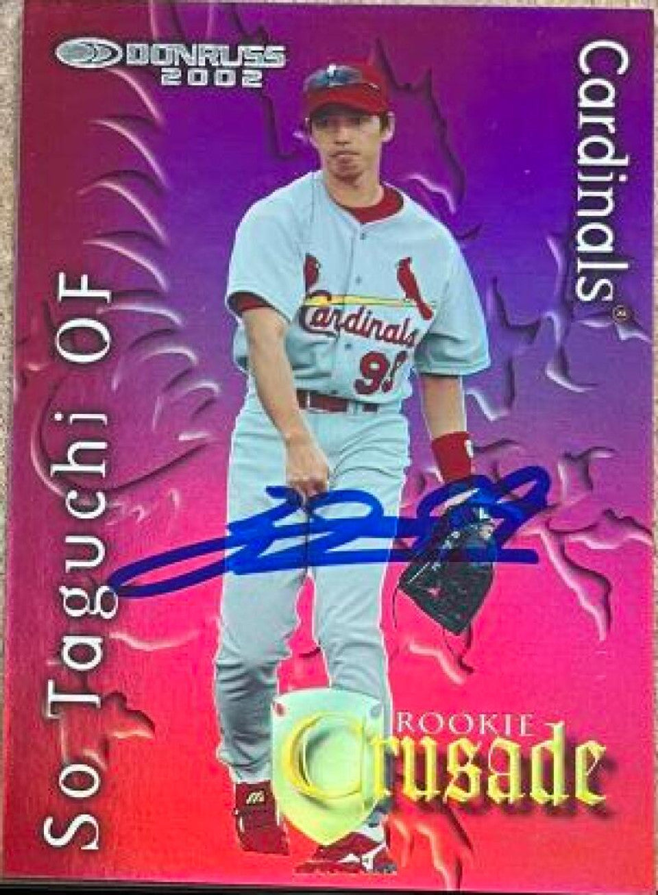 So Taguchi Signed 2002 Donruss Rookies Crusade Baseball Card - St Louis Cardinals