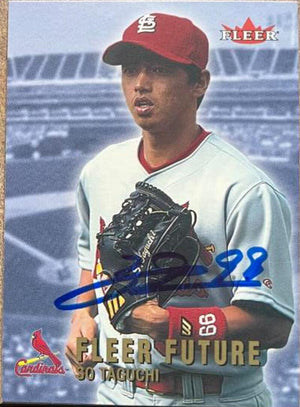 So Taguchi Signed 2002 Fleer Baseball Card - St Louis Cardinals