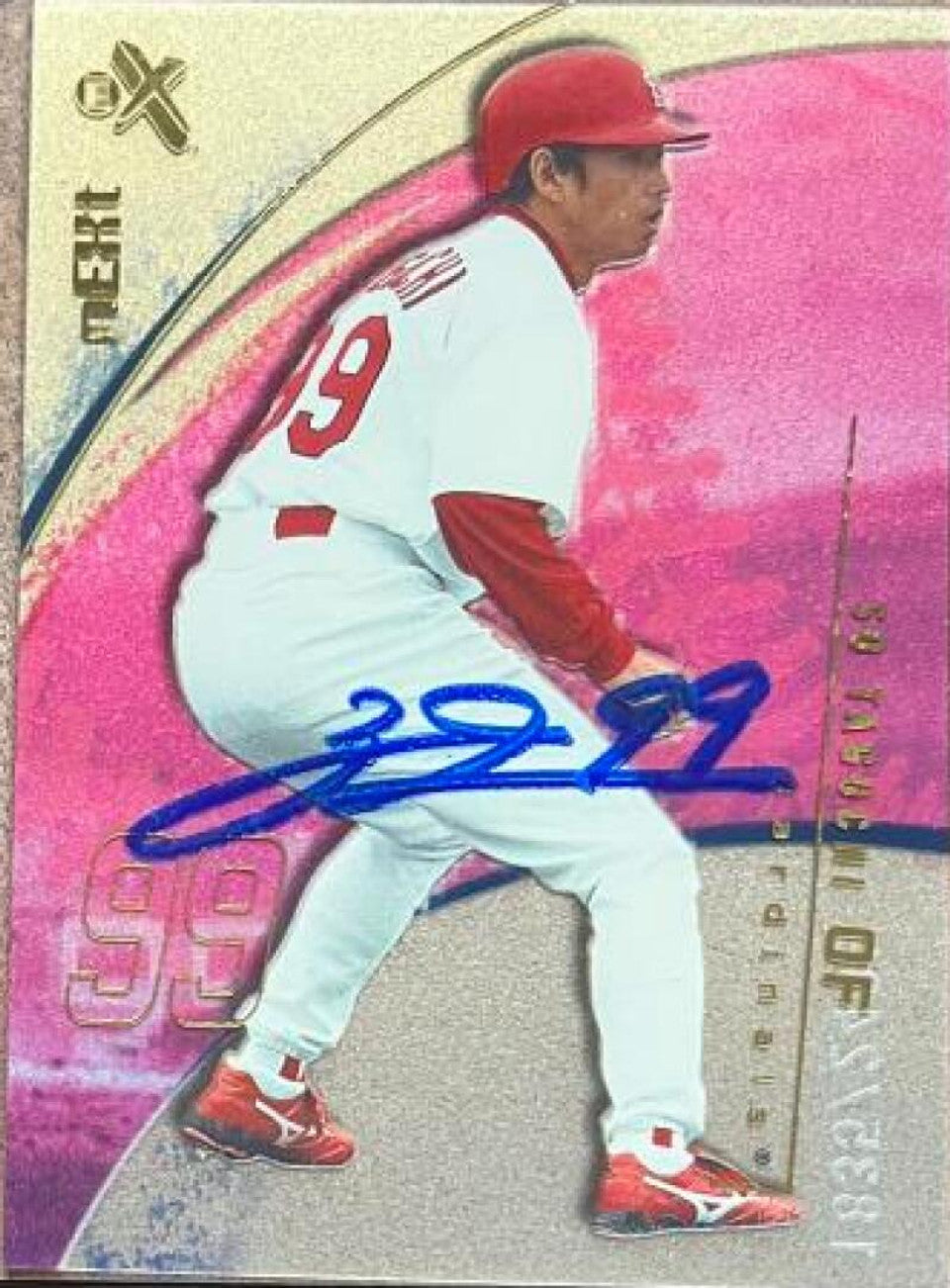 So Taguchi Signed 2002 Fleer E-X Baseball Card - St Louis Cardinals