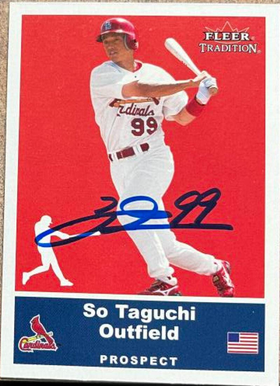 So Taguchi Signed 2002 Fleer Tradition Update Baseball Card - St Louis Cardinals