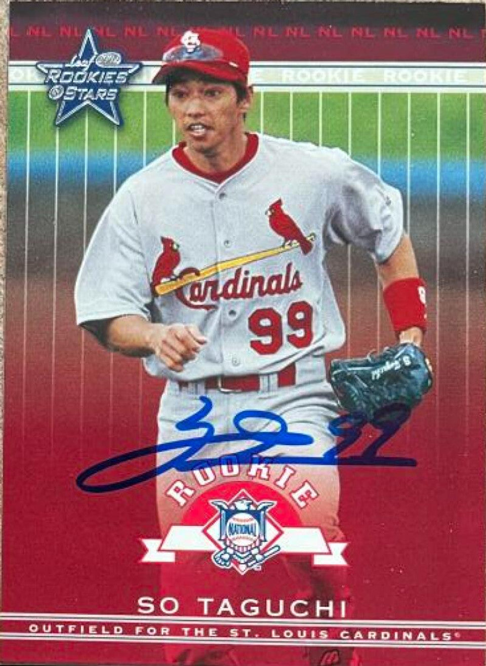 So Taguchi Signed 2002 Leaf Rookies & Stars Baseball Card - St Louis Cardinals