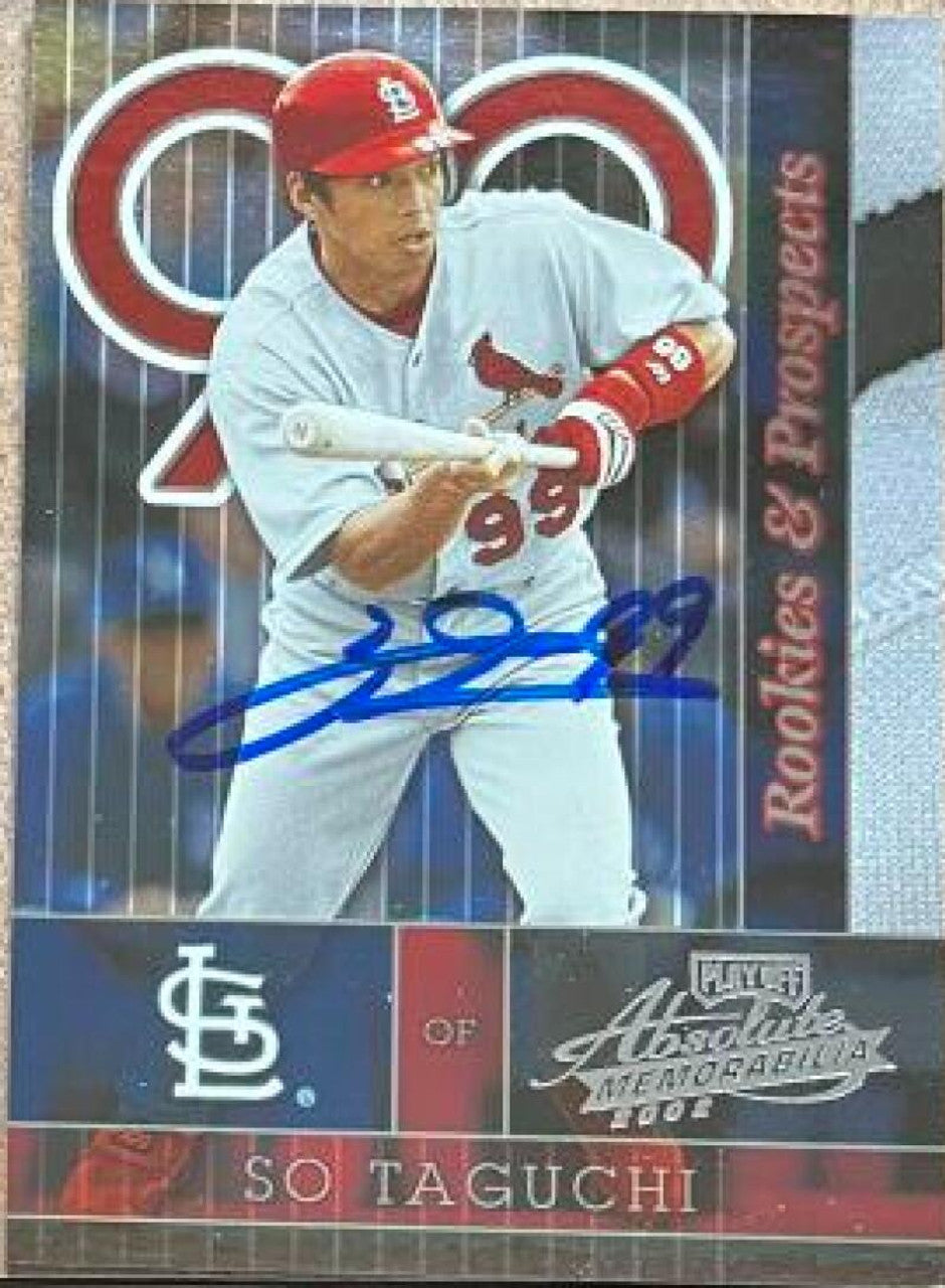 So Taguchi Signed 2002 Playoff Absolute Memorabilia Baseball Card - St Louis Cardinals