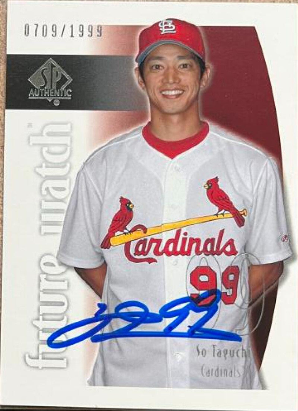 So Taguchi Signed 2002 SP Authentic Baseball Card - St Louis Cardinals