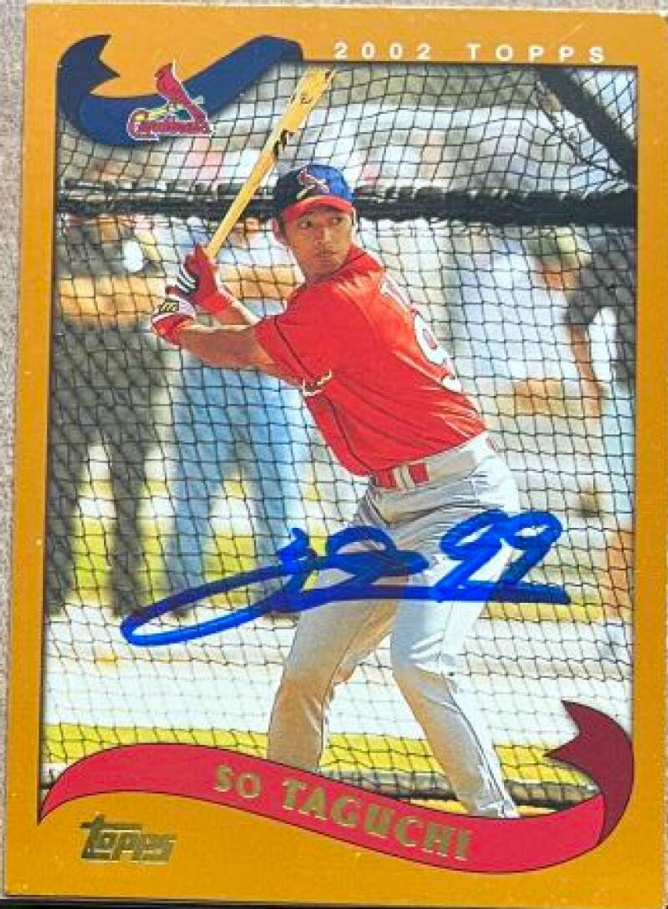 So Taguchi Signed 2002 Topps Baseball Card - St Louis Cardinals