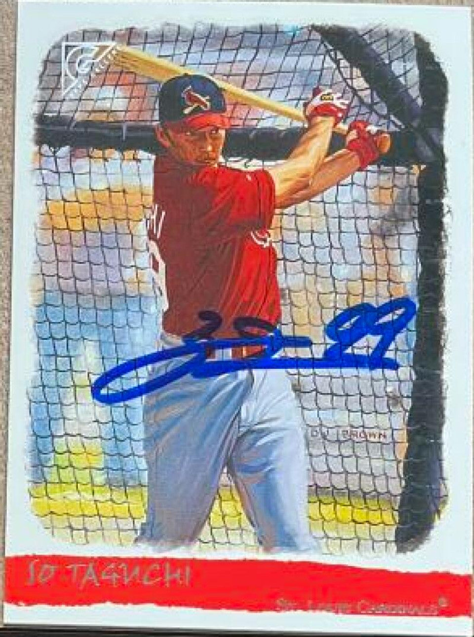 So Taguchi Signed 2002 Topps Gallery Baseball Card - St Louis Cardinals