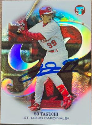 So Taguchi Signed 2002 Topps Pristine Refractors Baseball Card - St Louis Cardinals #201