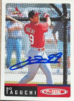 So Taguchi Signed 2002 Topps Total Baseball Card - St Louis Cardinals