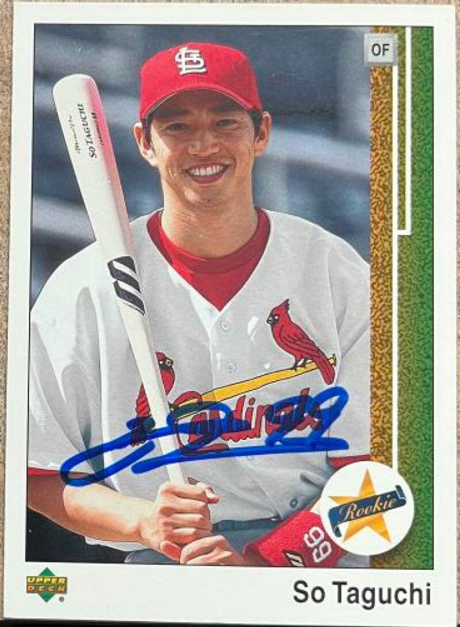 So Taguchi Signed 2002 UD Authentics Baseball Card - St Louis Cardinals