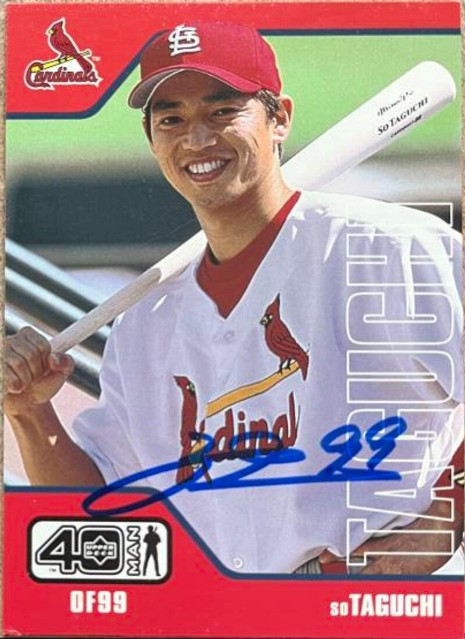 So Taguchi Signed 2002 Upper Deck 40-Man Baseball Card - St Louis Cardinals