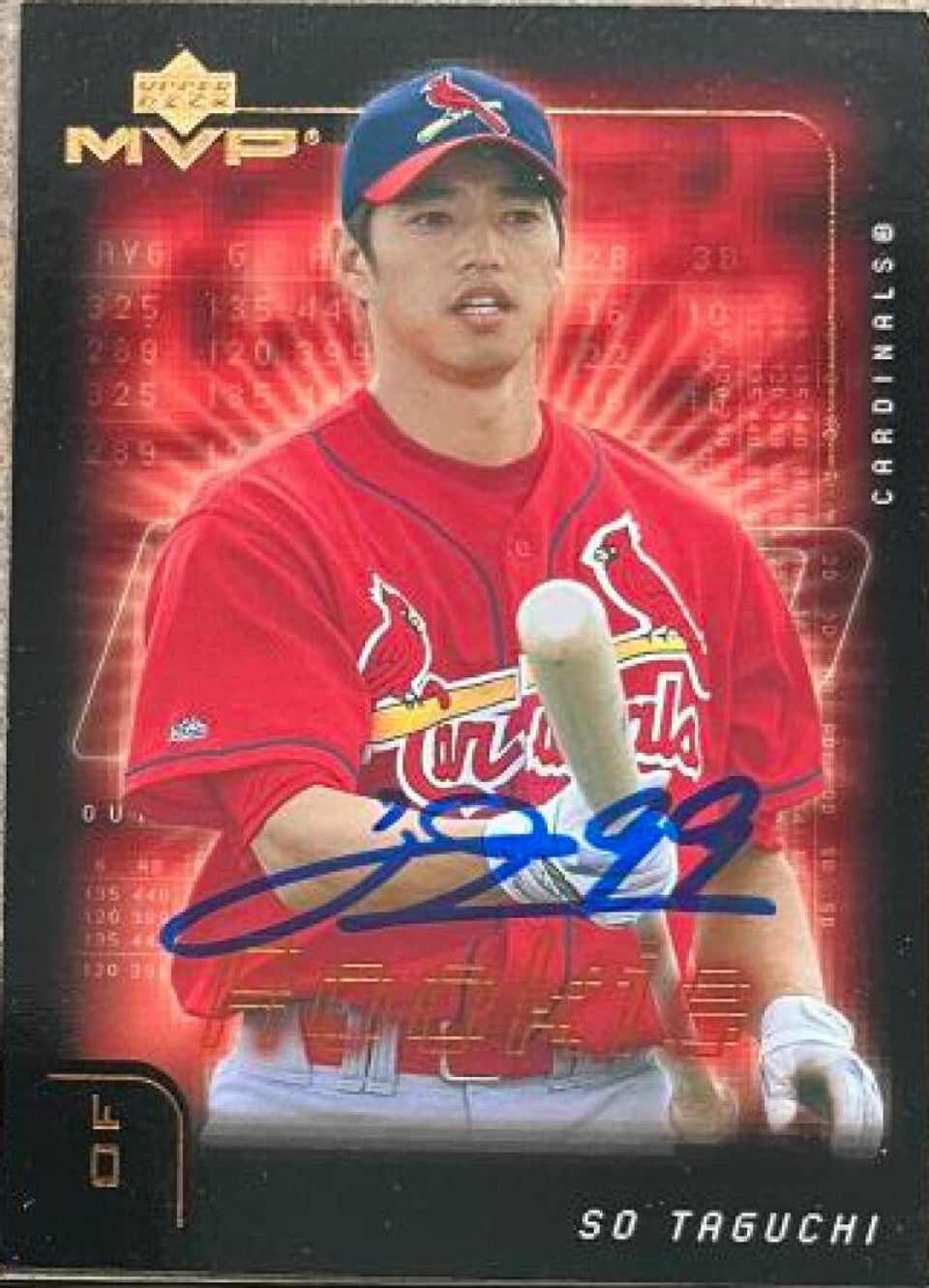 So Taguchi Signed 2002 Upper Deck MVP Baseball Card - St Louis Cardinals