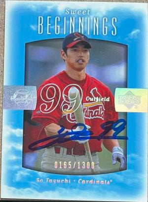 So Taguchi Signed 2002 Upper Deck Sweet Spot Baseball Card - St Louis Cardinals