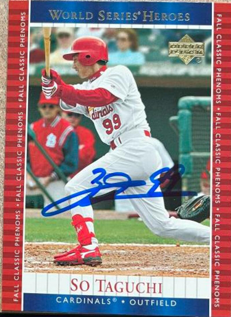 So Taguchi Signed 2002 Upper Deck World Series Heroes Baseball Card - St Louis Cardinals