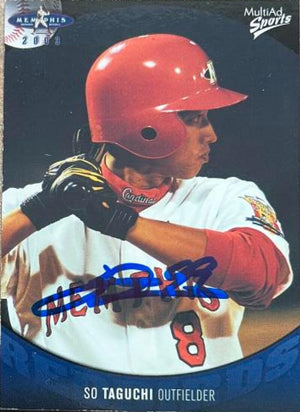 So Taguchi Signed 2003 MultiAd Baseball Card - Memphis Redbirds