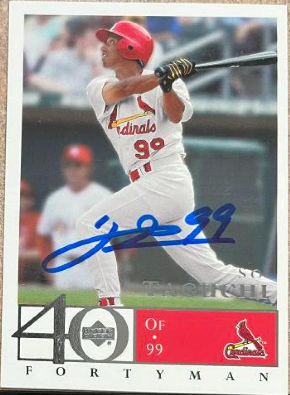 So Taguchi Signed 2003 Upper Deck 40-Man Baseball Card - St Louis Cardinals