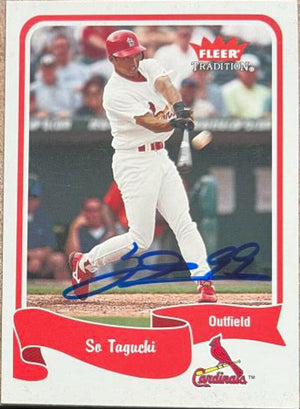 So Taguchi Signed 2004 Fleer Tradition Baseball Card - St Louis Cardinals