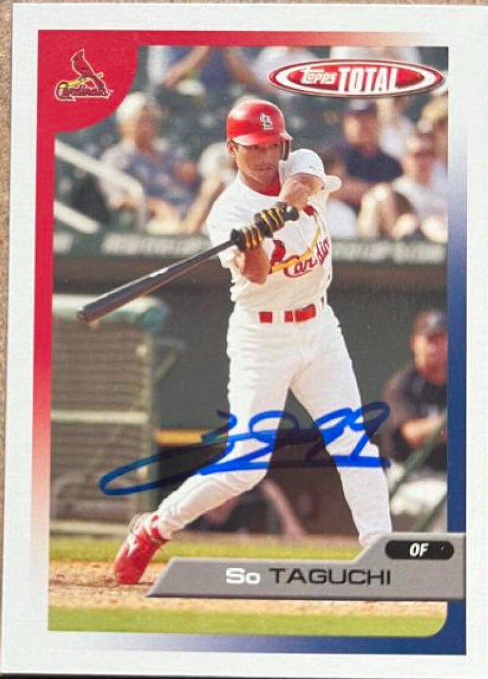 So Taguchi Signed 2005 Topps Total Baseball Card - St Louis Cardinals