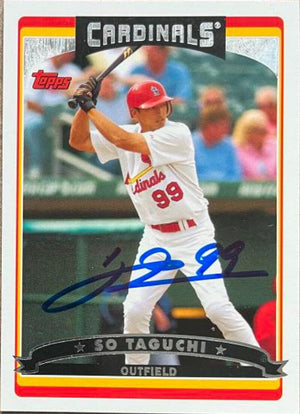 So Taguchi Signed 2006 Topps Baseball Card - St Louis Cardinals