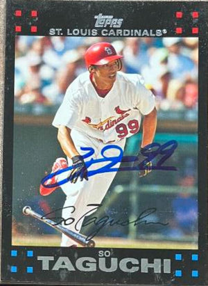 So Taguchi Signed 2007 Topps Baseball Card - St Louis Cardinals