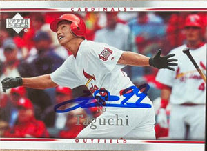 So Taguchi Signed 2007 Upper Deck Baseball Card - St Louis Cardinals