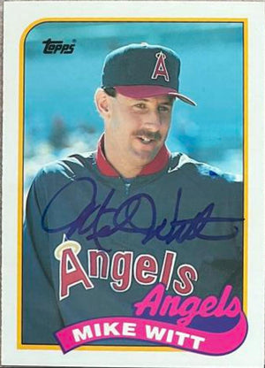 Mike Witt Signed 1989 Topps Tiffany Baseball Card - California Angels