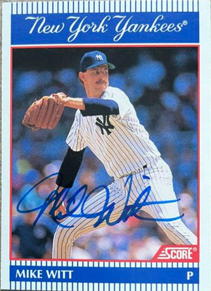 Mike Witt Signed 1990 Score National Westminster Banks Baseball Card - New York Yankees