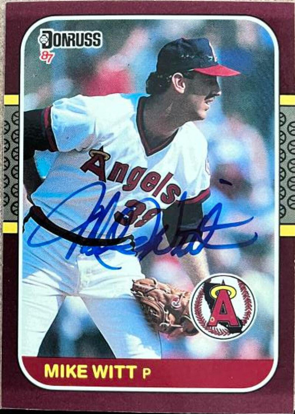 Mike Witt Signed 1987 Donruss Opening Day Baseball Card - California Angels