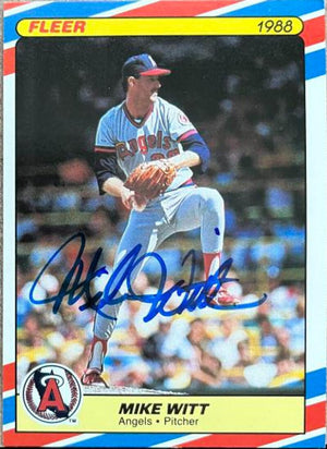 Mike Witt Signed 1988 Fleer Superstars Baseball Card - California Angels