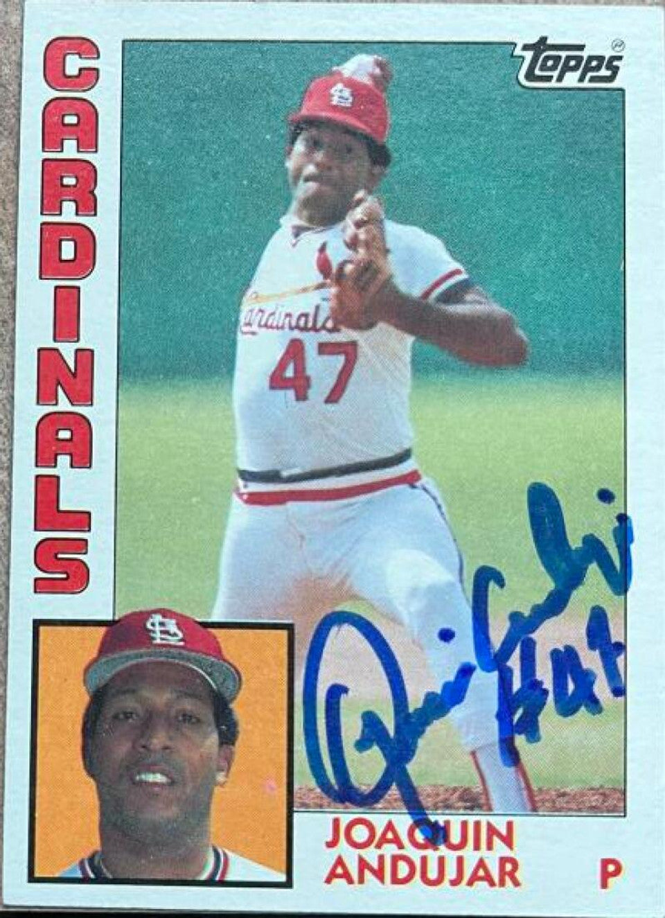 Joaquin Andujar Signed 1984 Topps Baseball Card - St Louis Cardinals