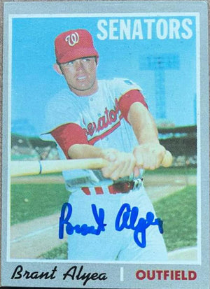 Brant Alyea Signed 1970 Topps Baseball Card - Washington Senators