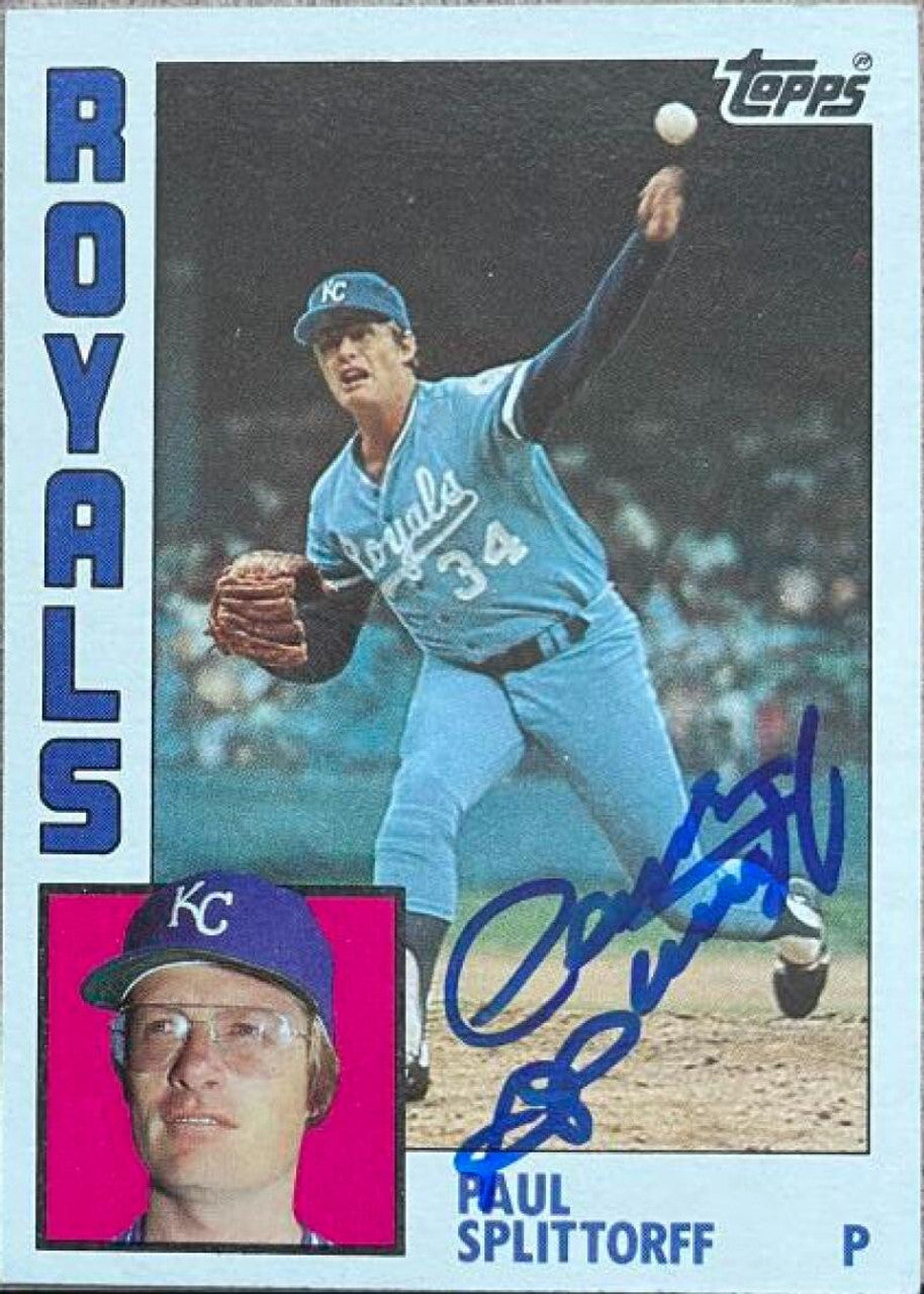 Paul Splittorff Signed 1984 Topps Baseball Card - Kansas City Royals