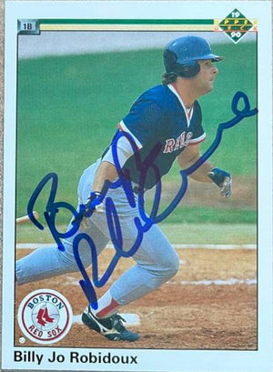 Billy Jo Robidoux Signed 1990 Upper Deck Baseball Card - Boston Red Sox