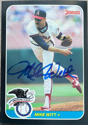 Mike Witt Signed 1987 Donruss All-Stars Baseball Card - California Angels