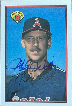 Mike Witt Signed 1989 Bowman Baseball Card - California Angels