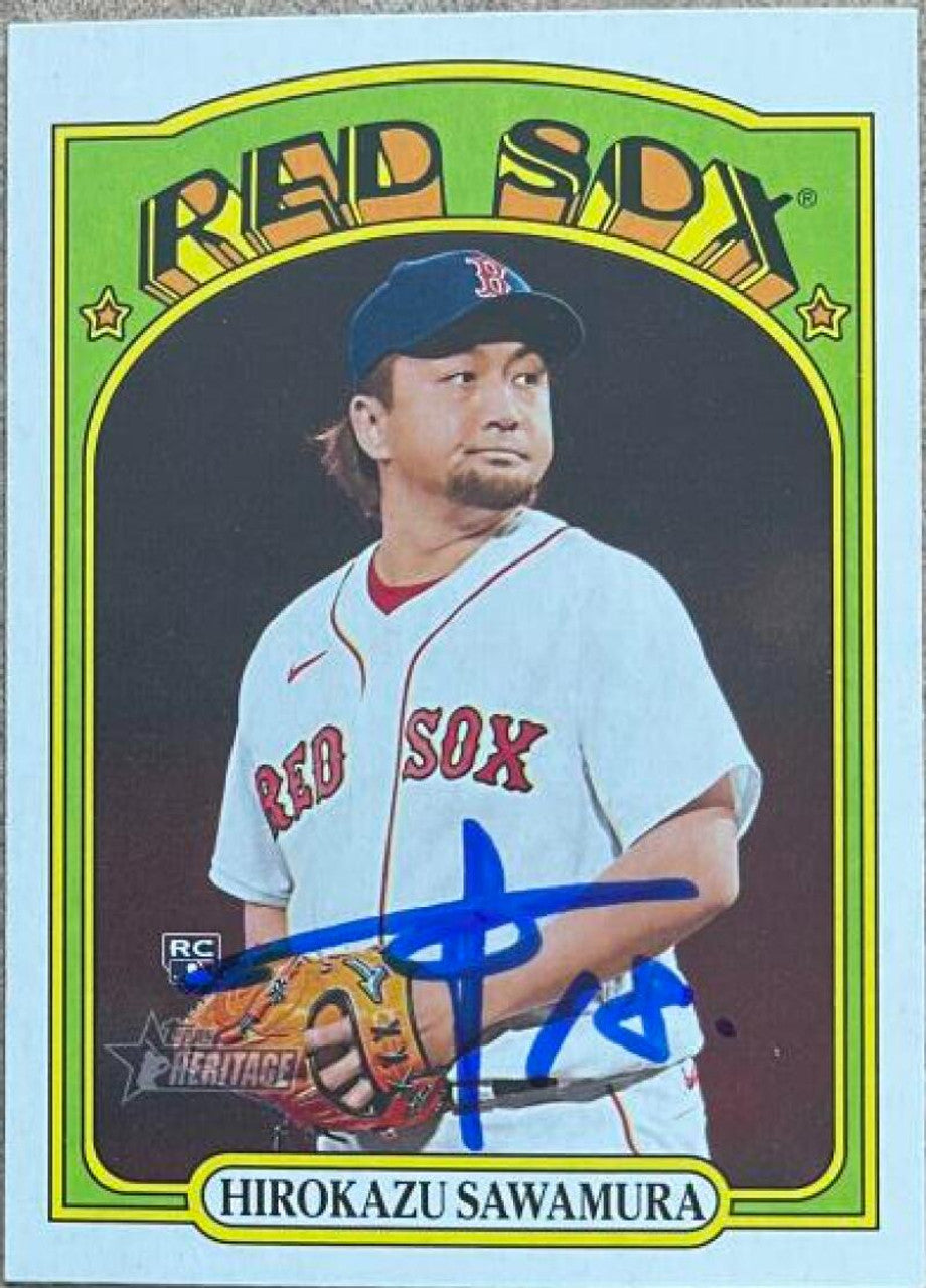 Hirokazu Sawamura Signed 2021 Topps Heritage Baseball Card - Boston Red Sox