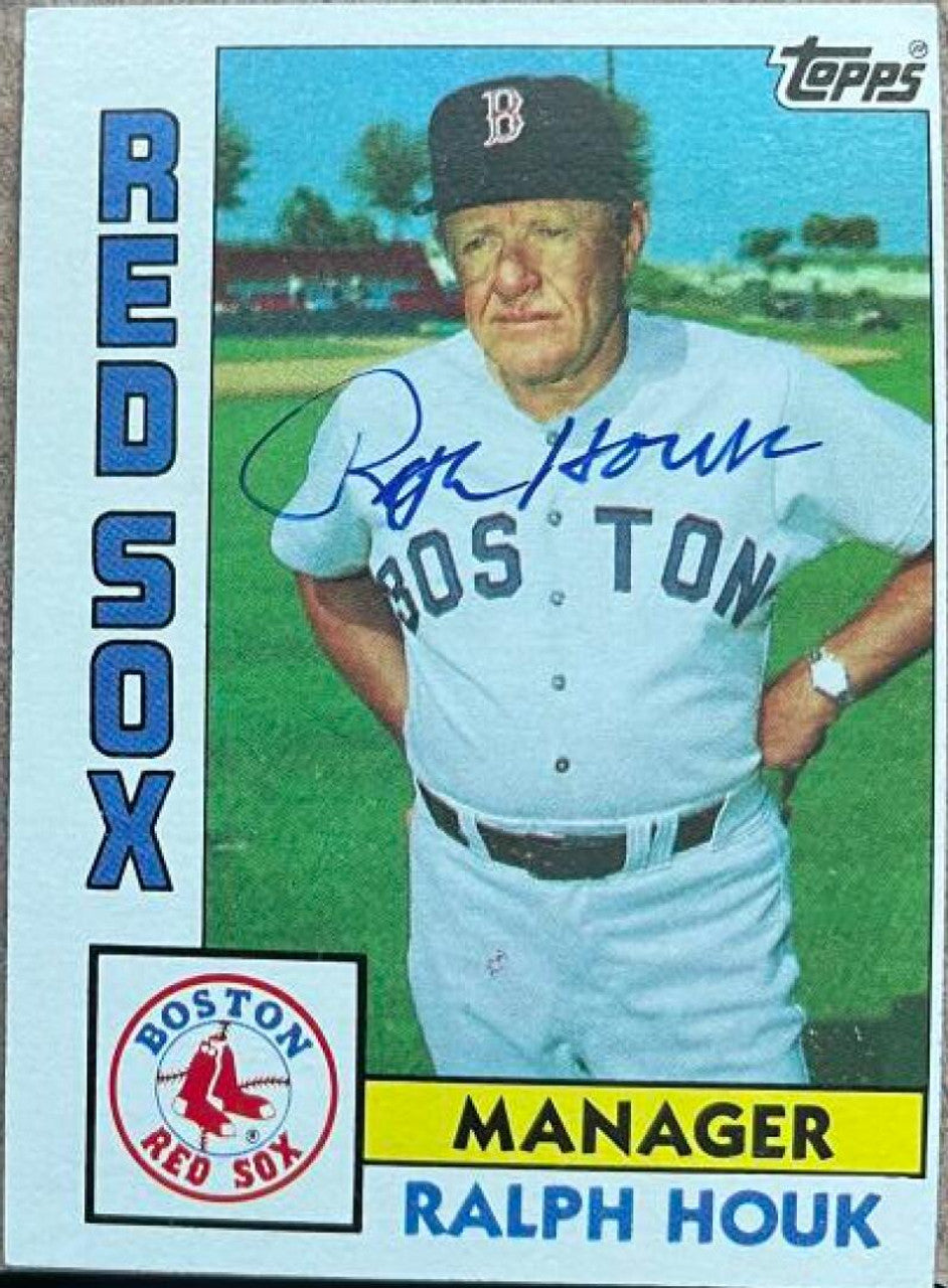 Ralph Houk Signed 1984 Topps Baseball Card - Boston Red Sox