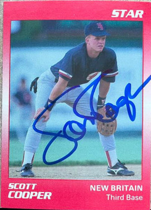 Scott Cooper Signed 1989 Star Baseball Card - New Britain Red Sox #126