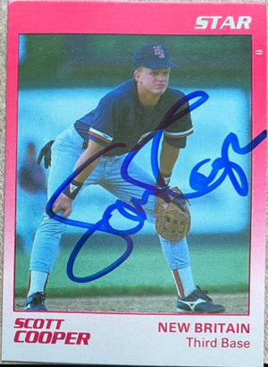 Scott Cooper Signed 1989 Star Baseball Card - New Britain Red Sox #3