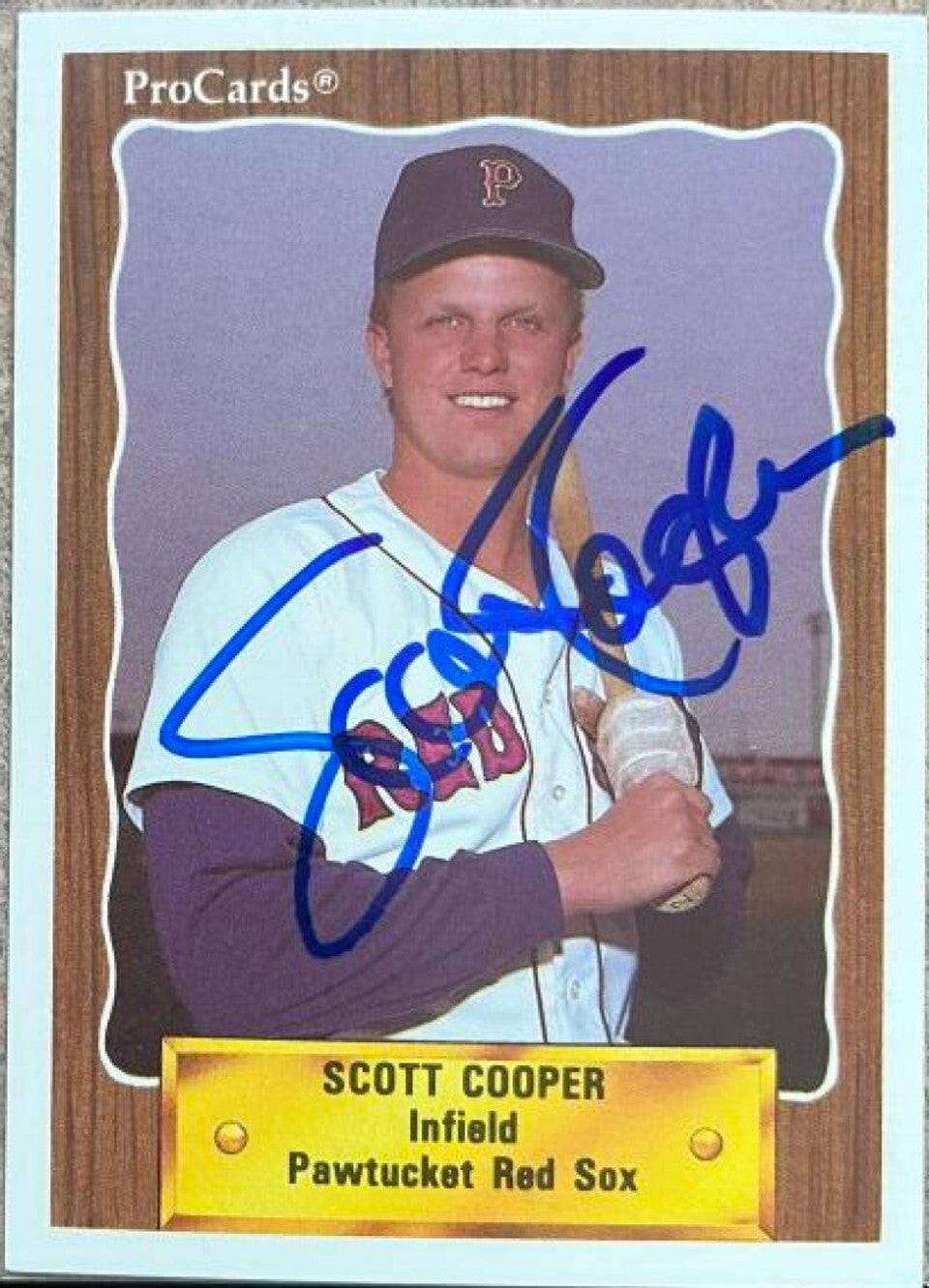 Scott Cooper Signed 1990 ProCards Baseball Card - Pawtucket Red Sox