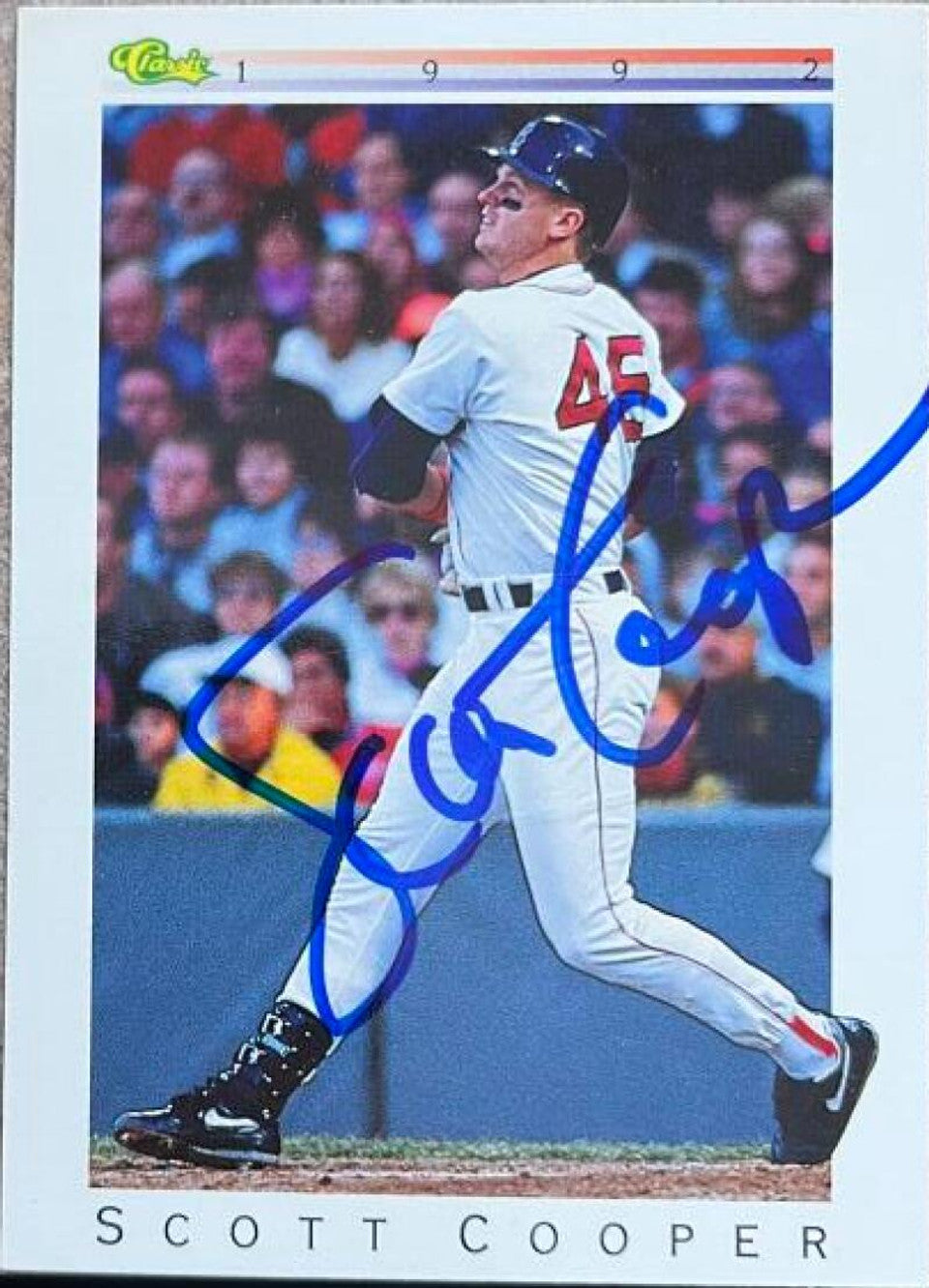 Scott Cooper Signed 1992 Classic Baseball Card - Boston Red Sox