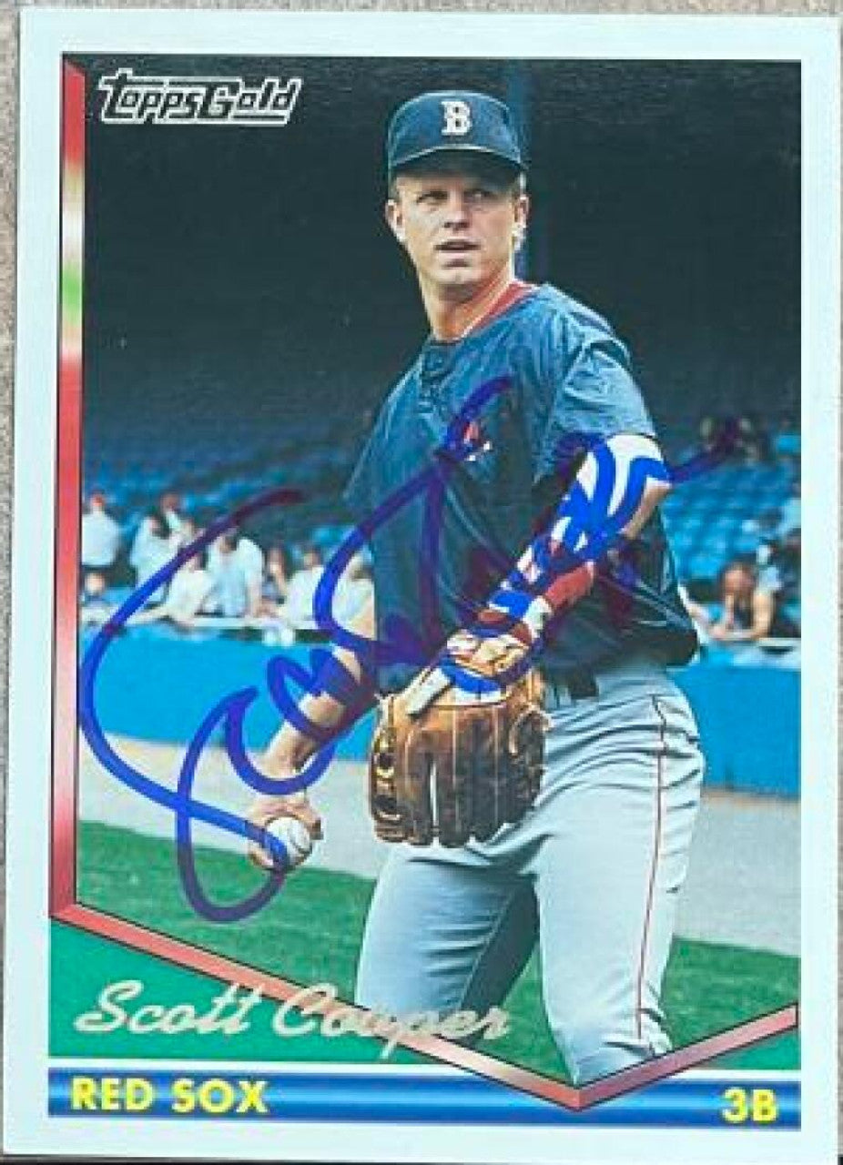 Scott Cooper Signed 1994 Topps Gold Baseball Card - Boston Red Sox