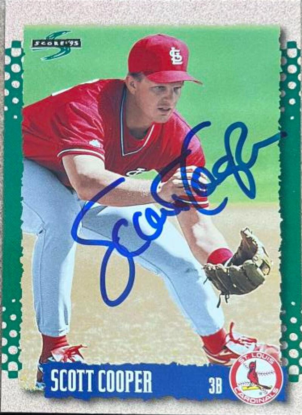 Scott Cooper Signed 1995 Score Baseball Card - St Louis Cardinals