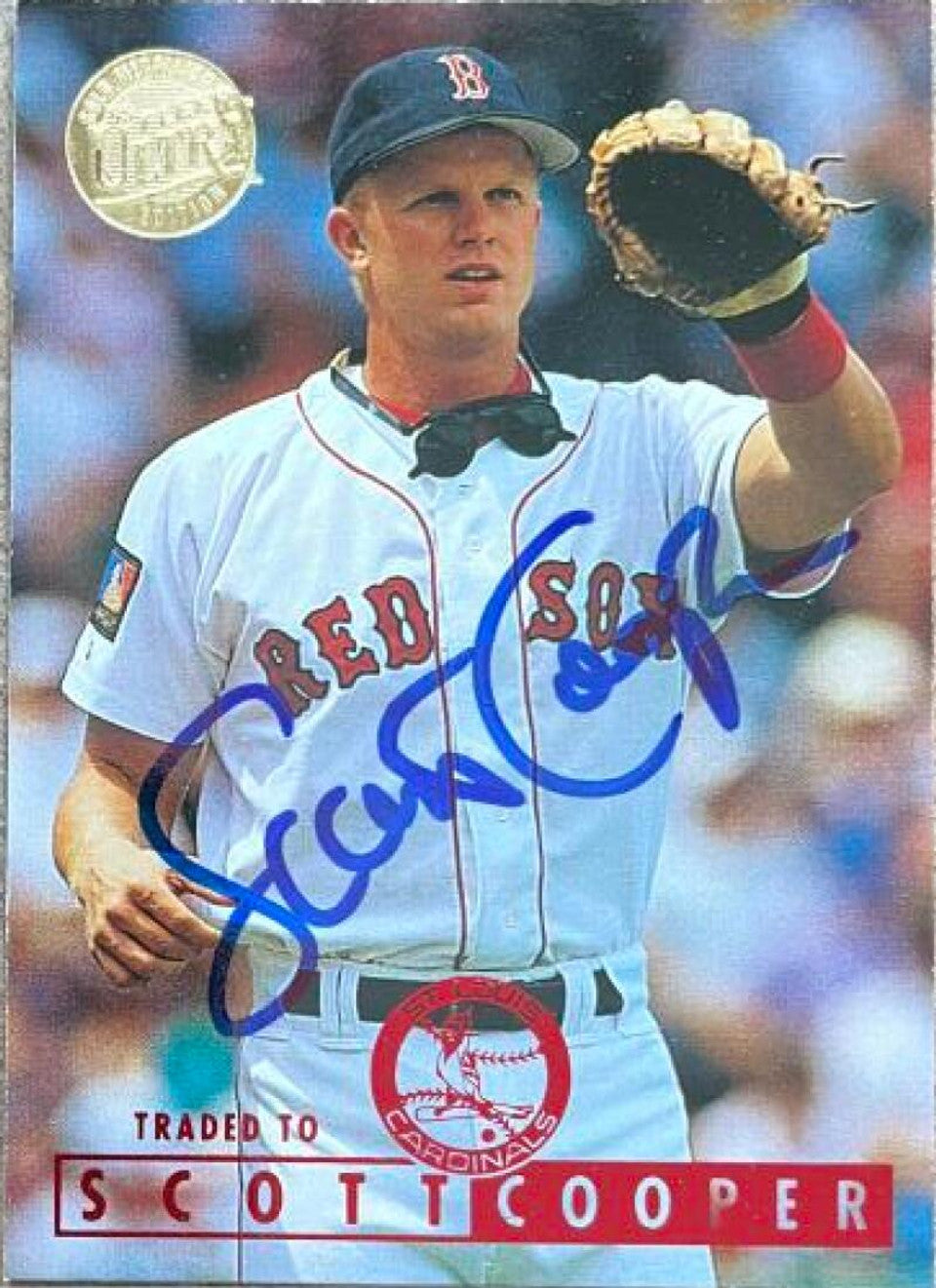 Scott Cooper Signed 1995 Fleer Ultra Gold Medallion Baseball Card - Boston Red Sox