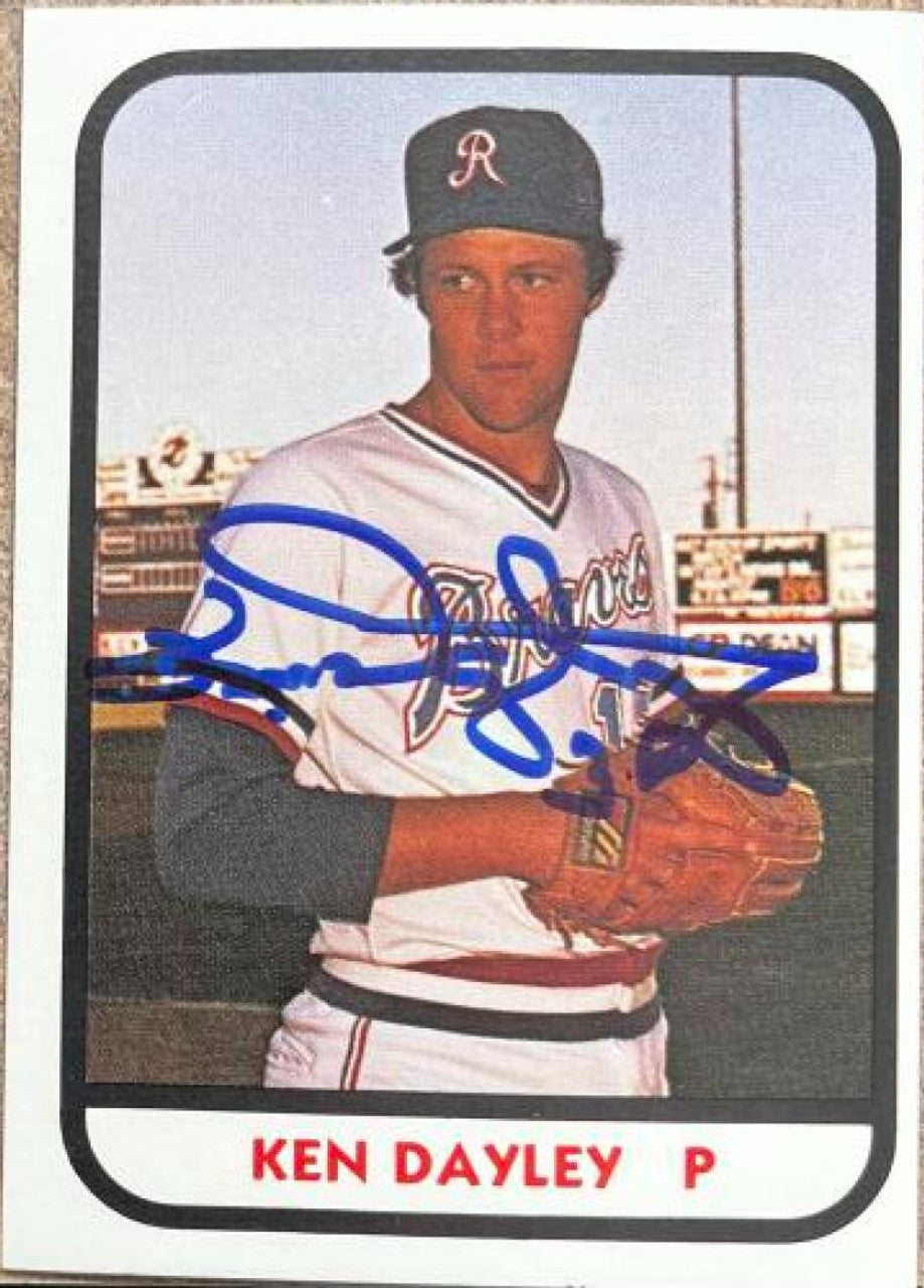 Ken Dayley Signed 1981 TCMA Baseball Card - Richmond Braves