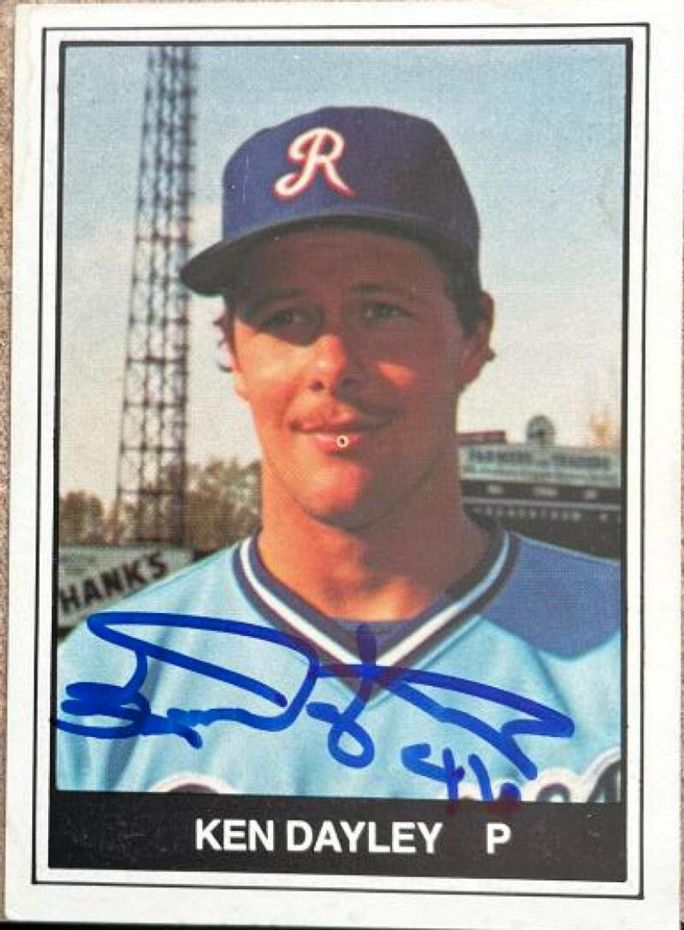 Ken Dayley Signed 1982 TCMA Baseball Card - Richmond Braves