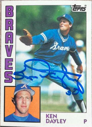 Ken Dayley Signed 1984 Topps Tiffany Baseball Card - Atlanta Braves