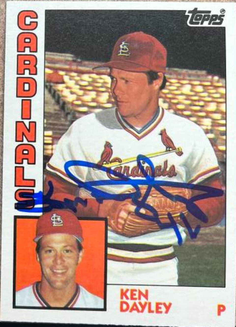 Ken Dayley Signed 1984 Topps Traded Baseball Card - St Louis Cardinals