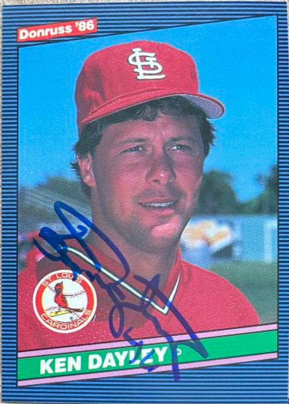 Ken Dayley Signed 1986 Donruss Baseball Card - St Louis Cardinals