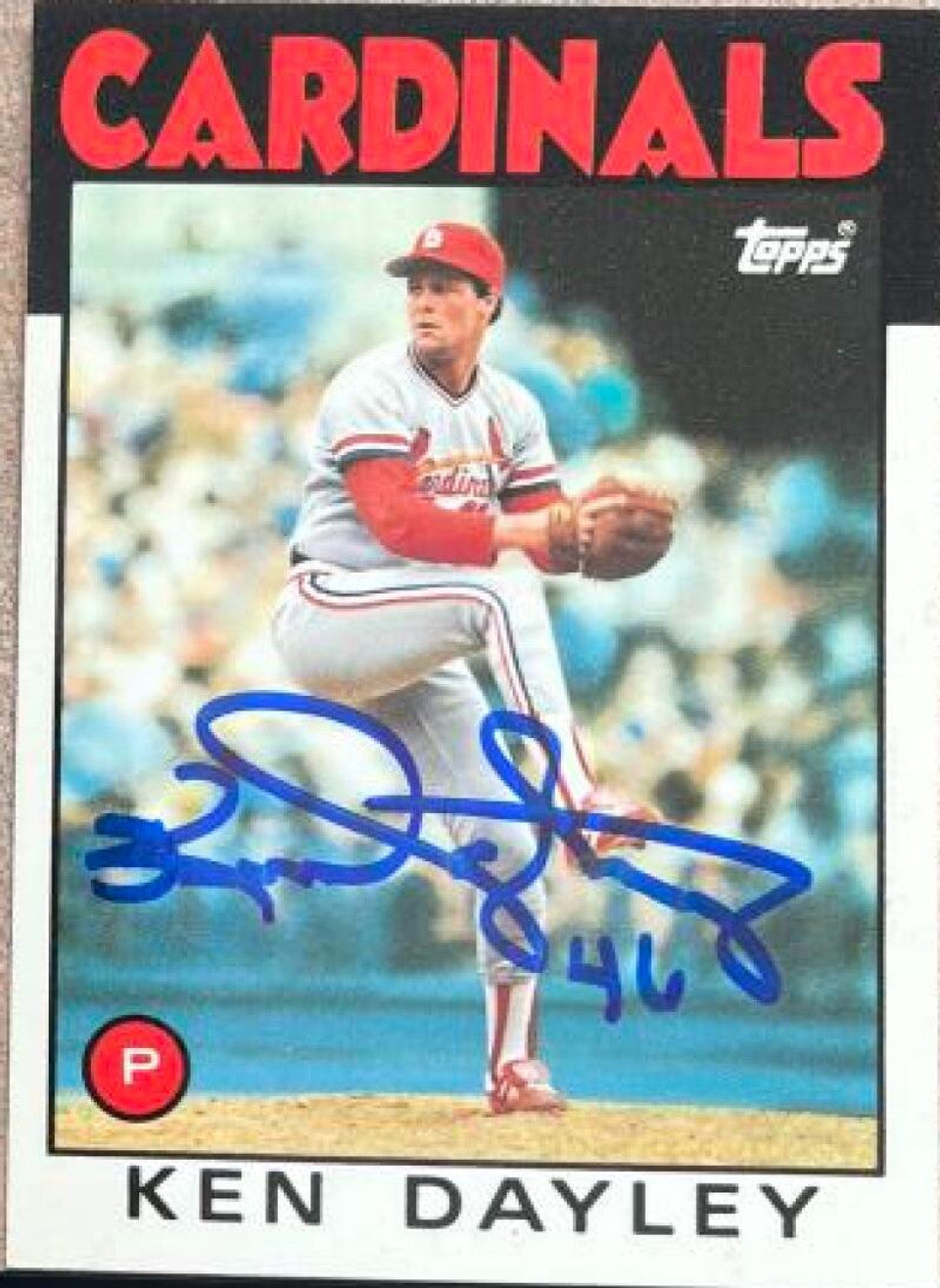 Ken Dayley Signed 1986 Topps Tiffany Baseball Card - St Louis Cardinals